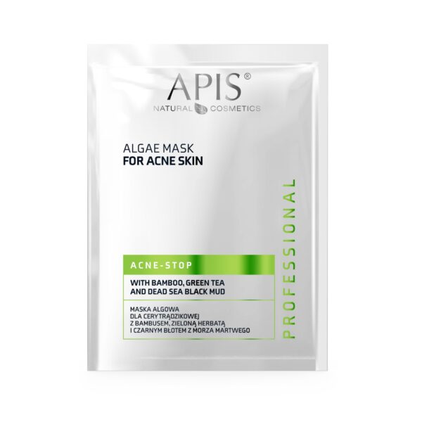 Maska algowa do cery trądzikowej, tłustej i mieszanej ACNE-STOP saszetka 20 g Apis Professional