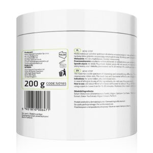 Maska algowa do cery trądzikowej, tłustej i mieszanej ACNE-STOP 200 g Apis Professional - obrazek 2
