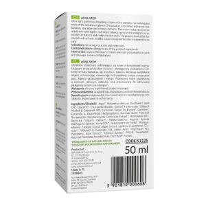 Lekki krem normalizujący z zieloną herbatą ACNE-STOP 50ml Home terApis - Apis Natural Cosmetics - obrazek 2