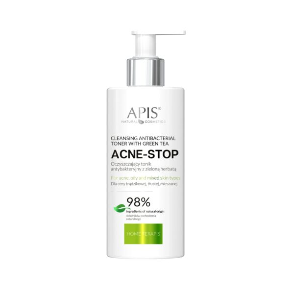 Oczyszczający tonik antybakteryjny z zieloną herbatą ACNE-STOP Home terApis 300 ml