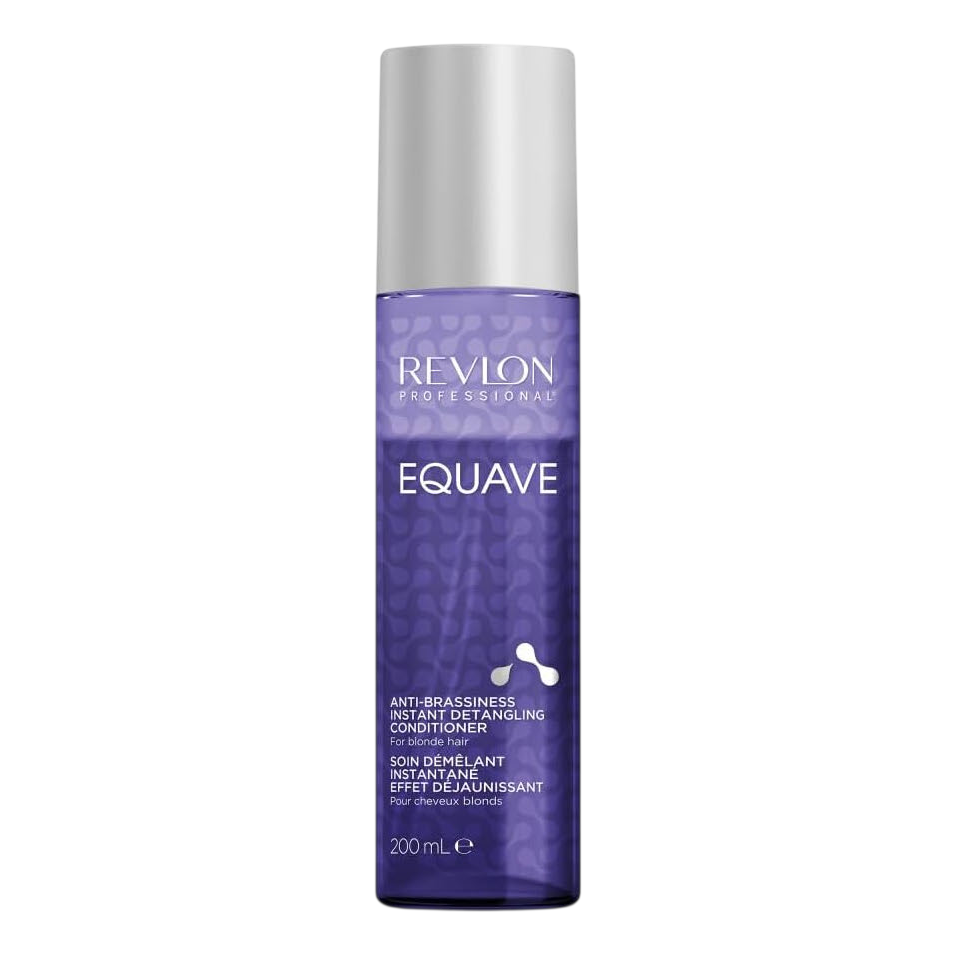Fioletowa butelka Revlon Equave na neutralizowanie miedzi dla blond włosów