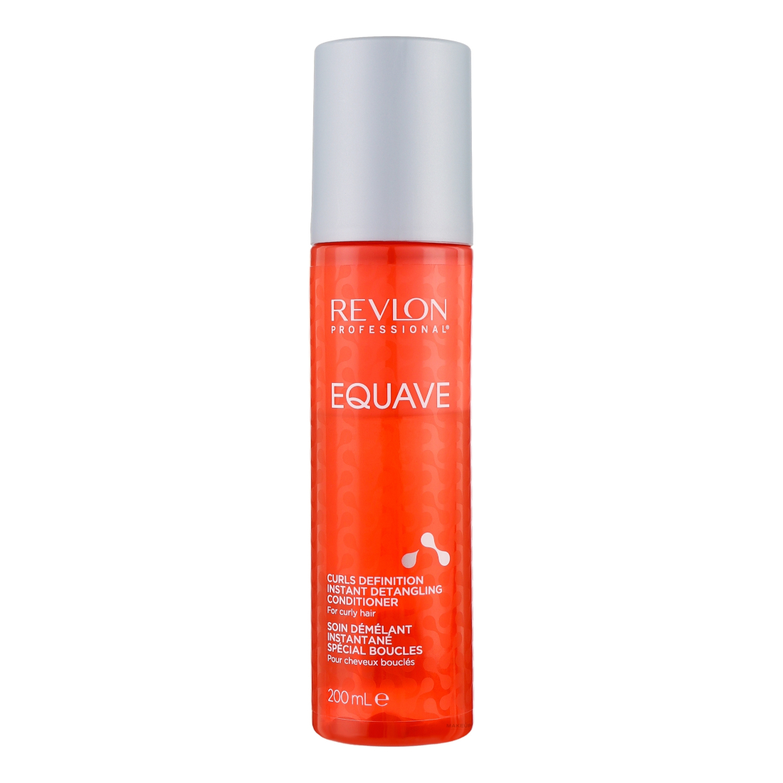 Czerwona butelka koncentratu do włosów kręconych Revlon Equave 200 ml