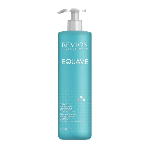 Niebieska butelka Revlon Equave Detox Micellar Shampoo 485 ml
